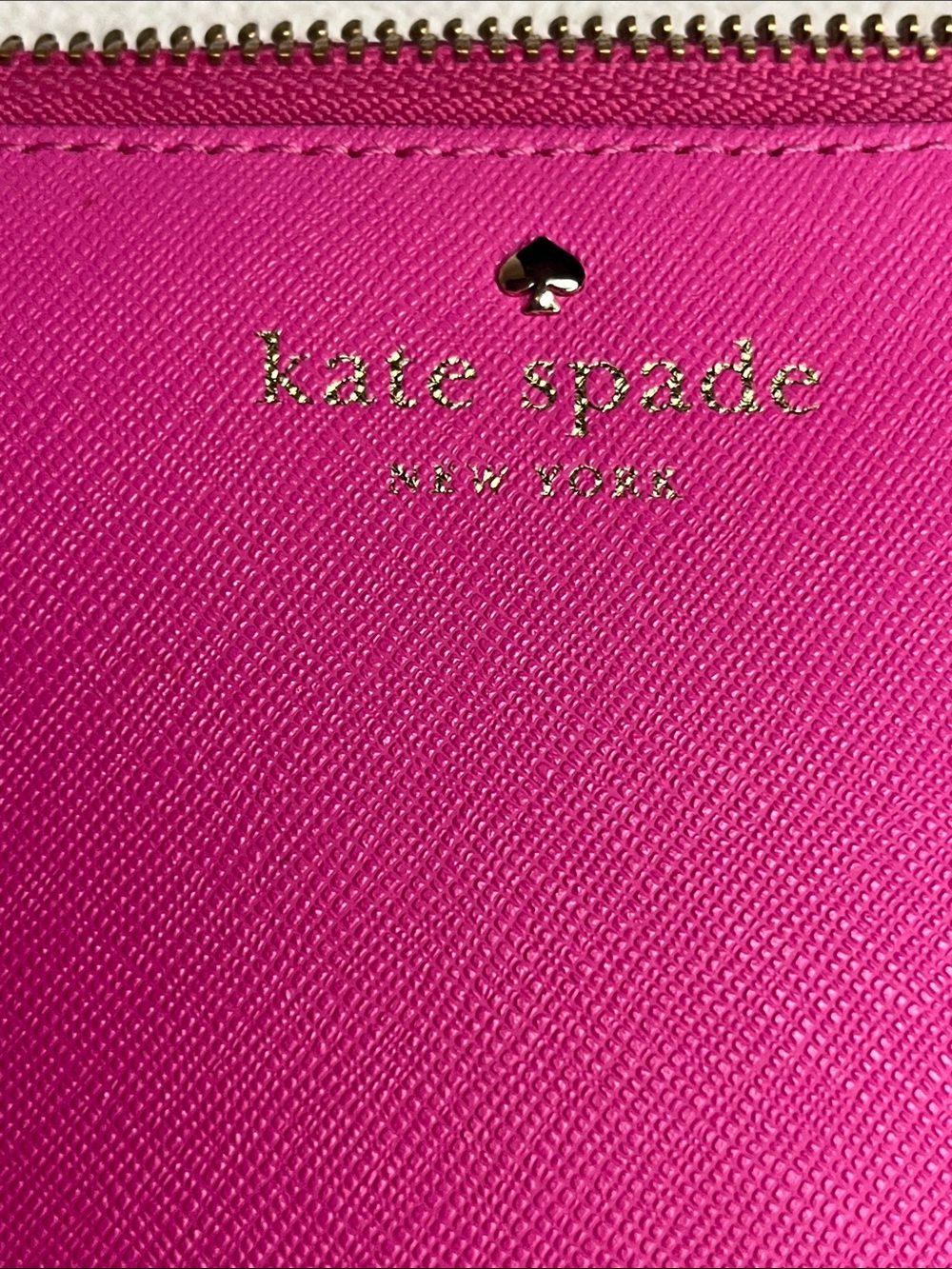 Kate Spade Saffiano Leather extra large Continental Wallet, bright fuchsia peony - Picture 4 of 16